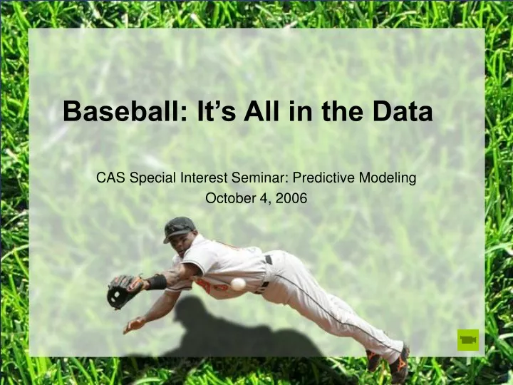 baseball it s all in the data