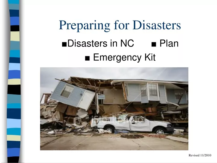 preparing for disasters