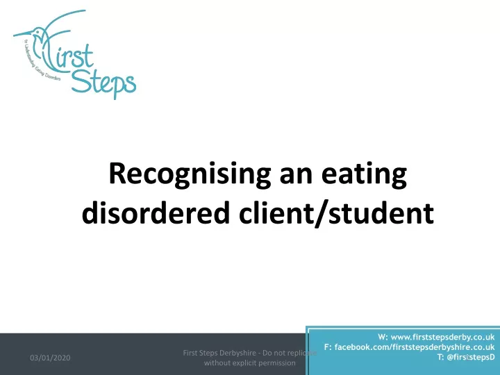recognising an eating disordered client student