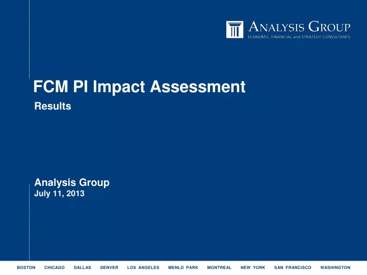 fcm pi impact assessment