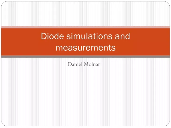 diode simulations and measurements