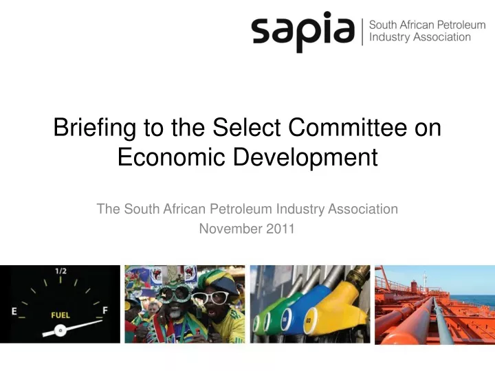 briefing to the select committee on economic