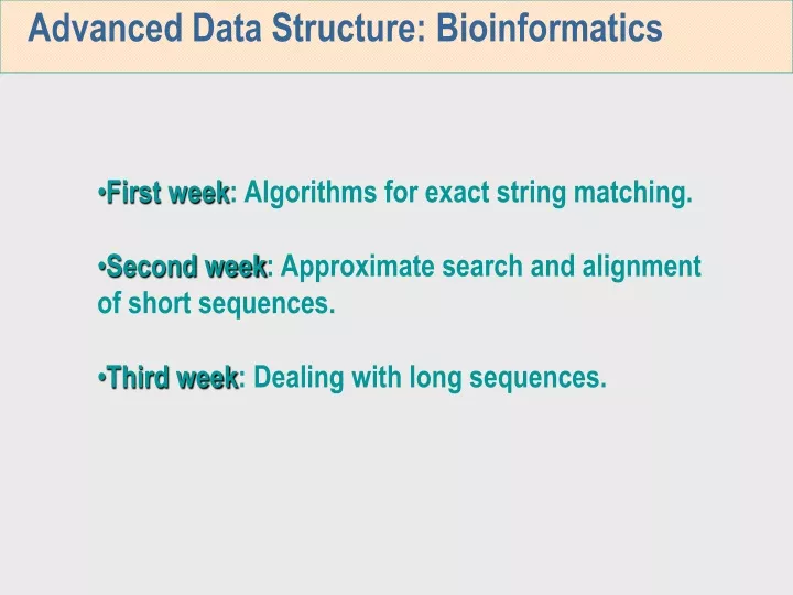 advanced data structure bioinformatics