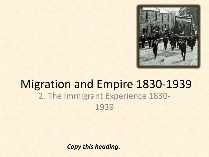 migration and empire 1830 1939