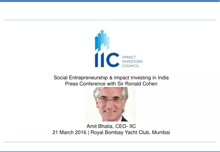 social entrepreneurship impact investing in india