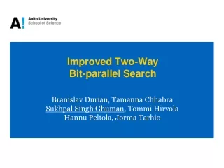 Improved Two-Way  Bit-parallel Search