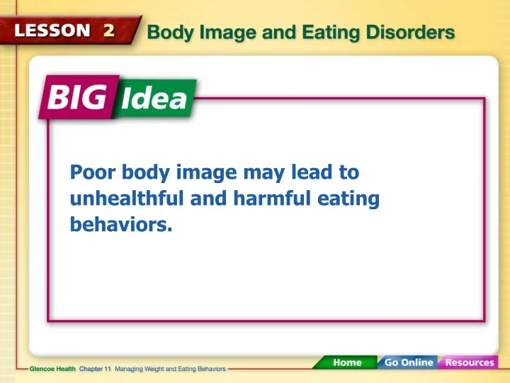 poor body image may lead to unhealthful