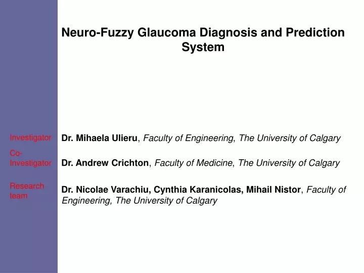 neuro fuzzy glaucoma diagnosis and prediction