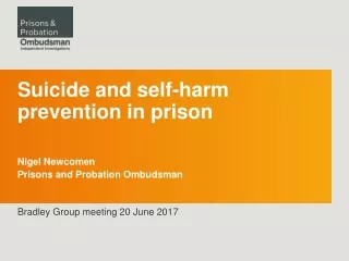 Suicide and self-harm prevention in prison