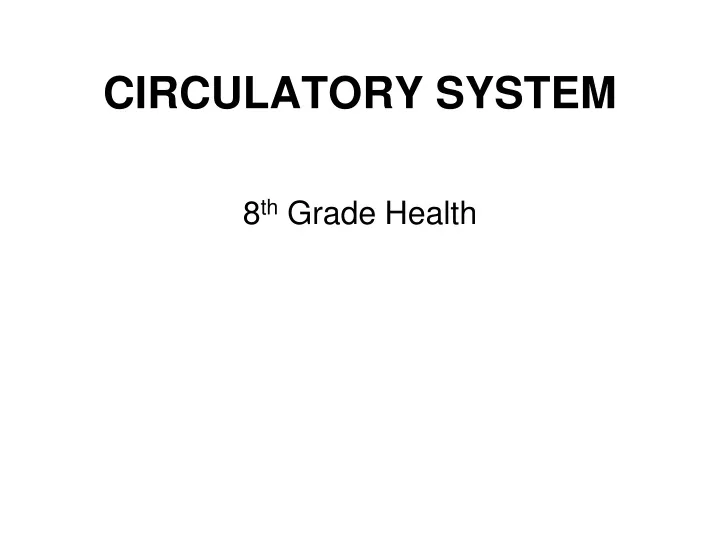 circulatory system