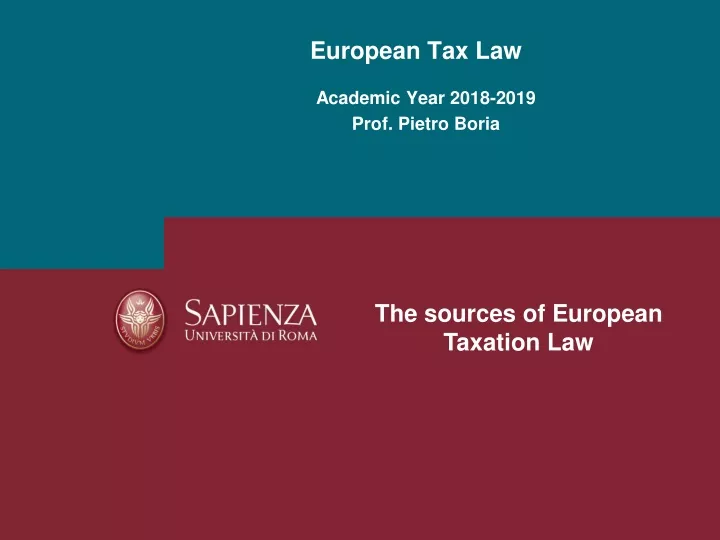 european tax law