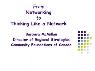 From  Networking  to  Thinking Like a Network