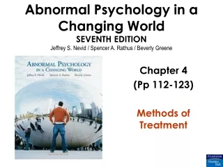 Chapter 4 (Pp 112-123) Methods of Treatment