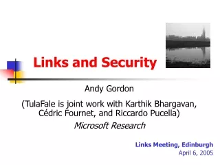 Links and Security