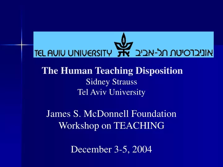the human teaching disposition sidney strauss