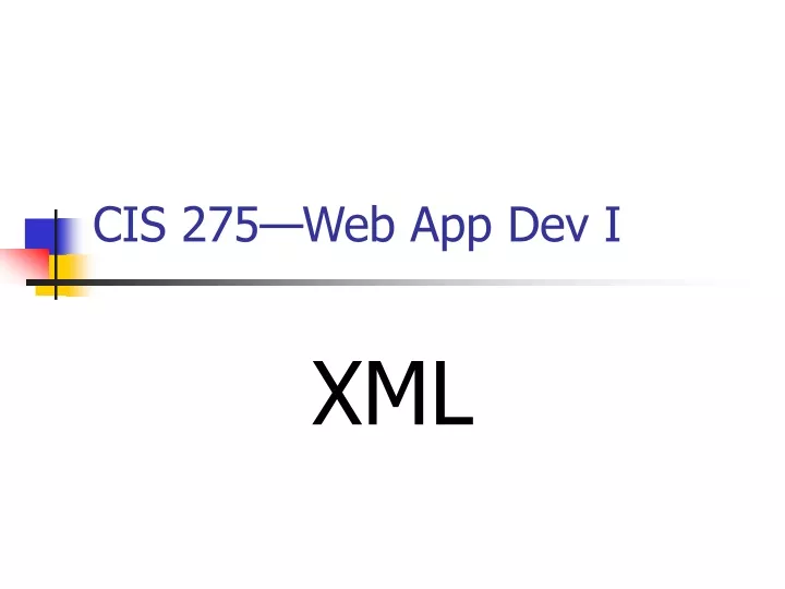 cis 275 web app dev i