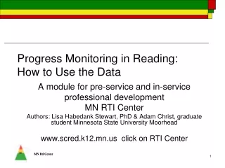 Progress Monitoring in Reading: How to Use the Data
