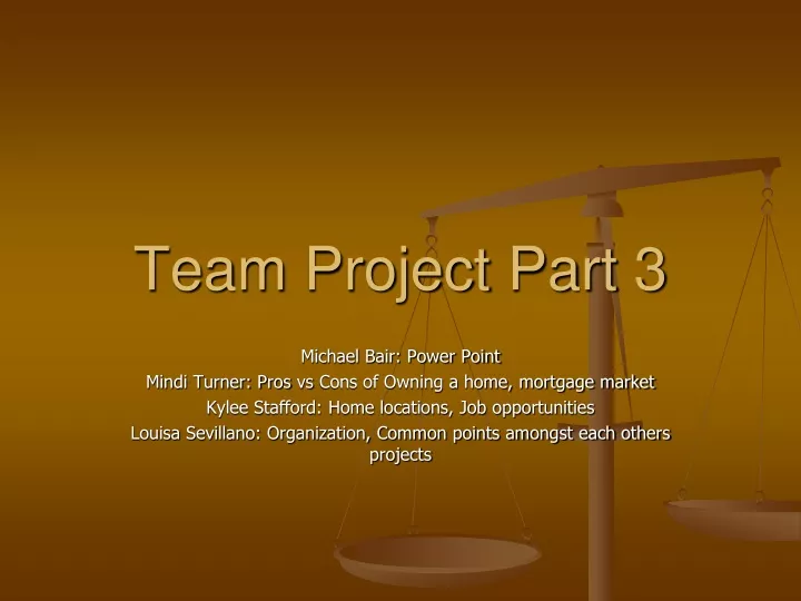 team project part 3