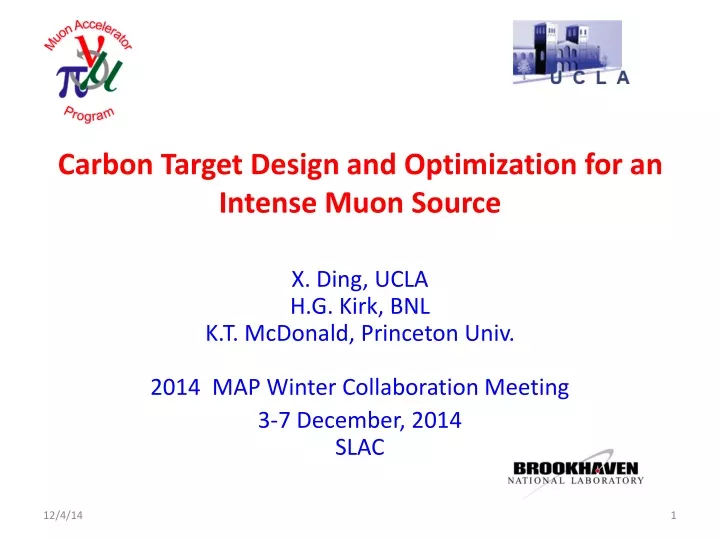 carbon target design and optimization for an intense muon source