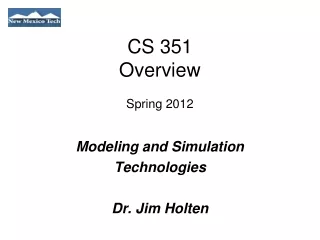 CS 351 Overview Spring 2012