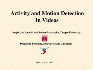 Activity and Motion Detection in Videos