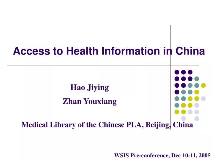 access to health information in china