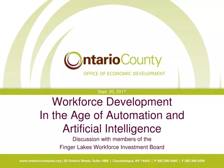 workforce development in the age of automation and artificial intelligence