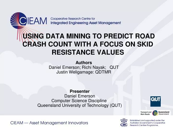 using data mining to predict road crash count with a focus on skid resistance values