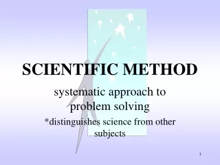 SCIENTIFIC METHOD