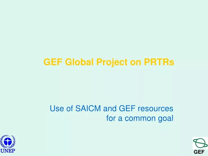 gef global project on prtrs