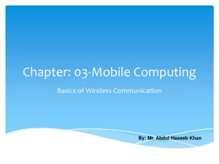 Chapter: 03-Mobile Computing