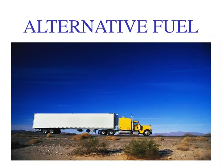 alternative fuel