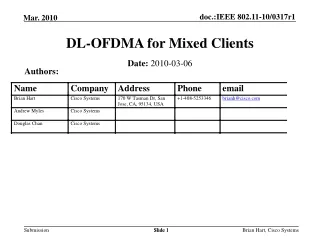 DL-OFDMA for Mixed Clients