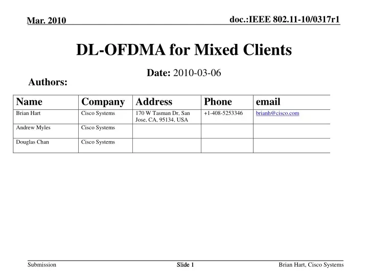 dl ofdma for mixed clients