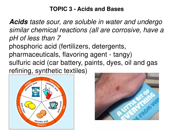 topic 3 acids and bases acids taste sour