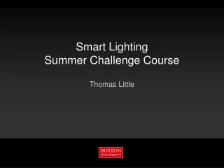 Smart Lighting Summer Challenge Course