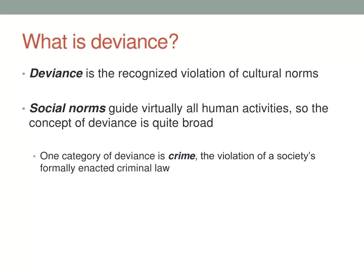 what is deviance