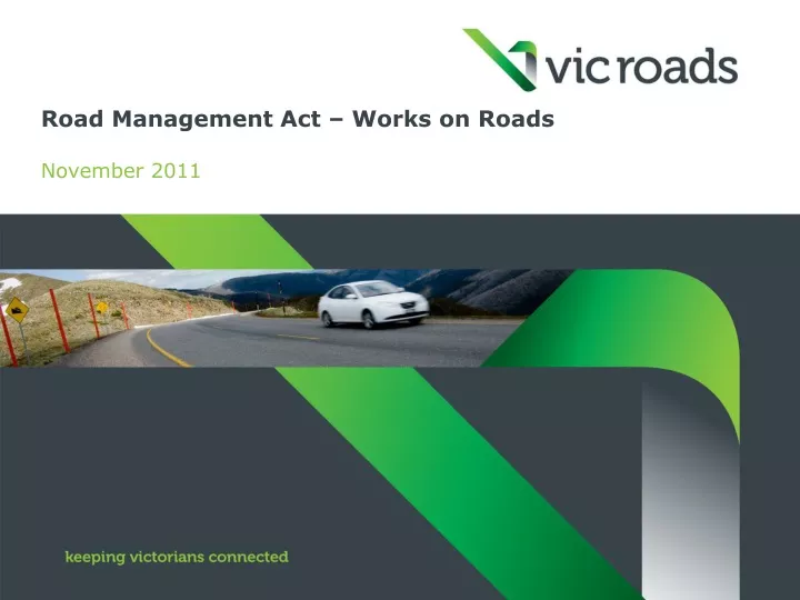 road management act works on roads november 2011