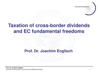Taxation of cross-border dividends and EC fundamental freedoms
