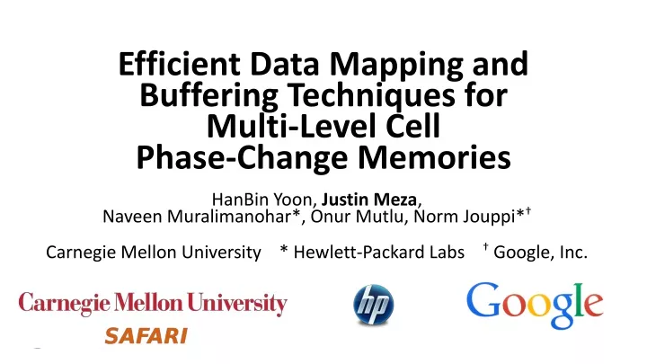 efficient data mapping and buffering techniques