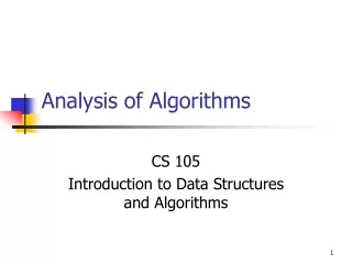 Analysis of Algorithms