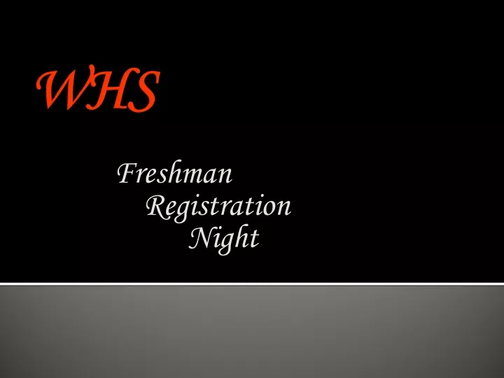 freshman registration night