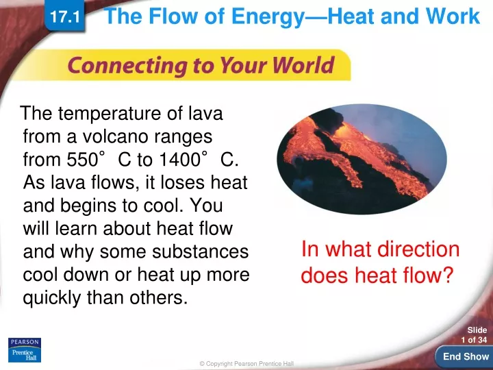the flow of energy heat and work