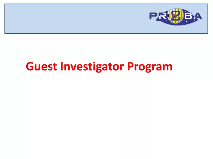 guest investigator program