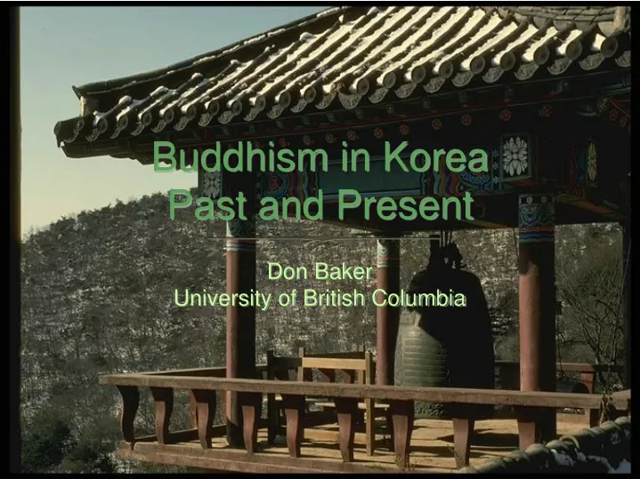 buddhism in korea past and present