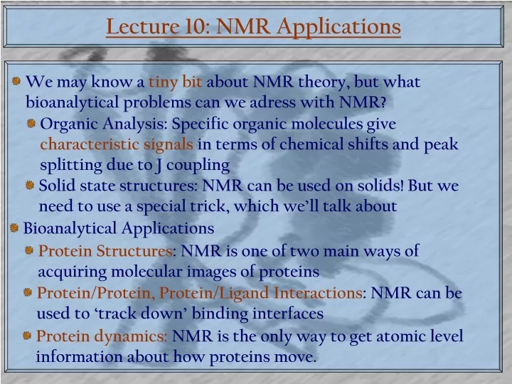 lecture 10 nmr applications