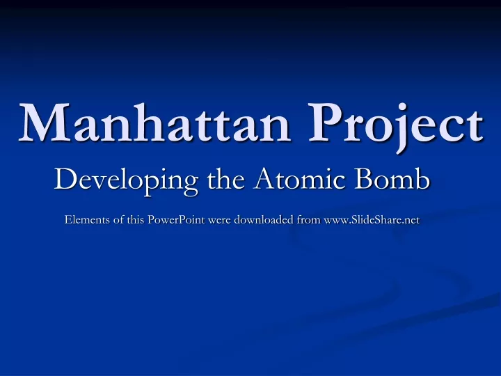 manhattan project