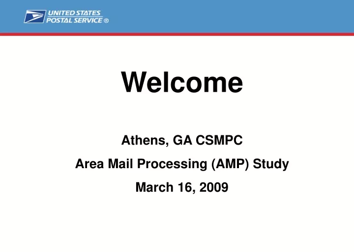 welcome athens ga csmpc area mail processing