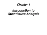 Introduction to Quantitative Analysis