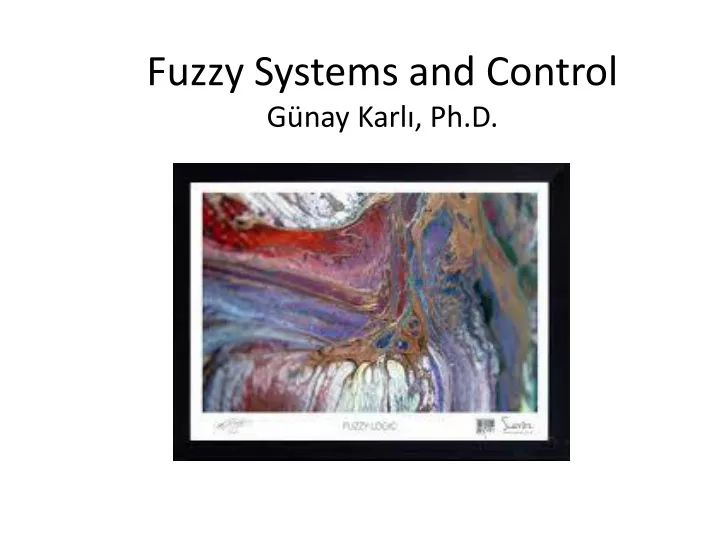 fuzzy systems and control g nay karl ph d